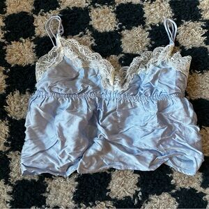 Blue Aerie Lace Tank xs new